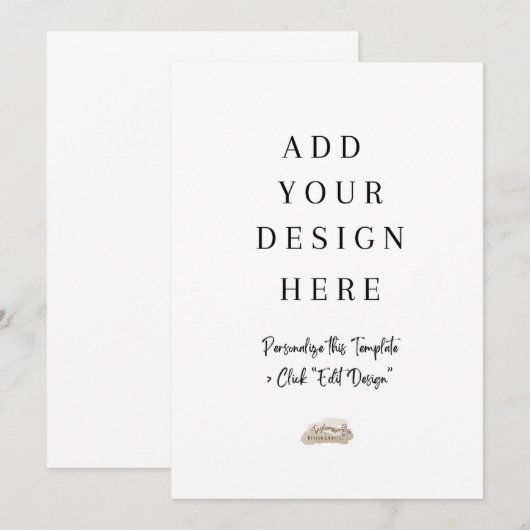 Carte plat 5x7 (Devant / Derrière)