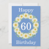 Carte plat 60e Anniversaire Daisy (Devant)