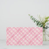 CARTE PLAT 8 x 4 PINK CHECK II / Horizontal (Debout devant)