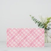 CARTE PLAT 8 x 4 PINK CHECK II / Horizontal (Debout devant)