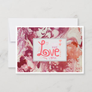 Carte Plat Amour Merci 3,5 pouces x 5 pouces - Rou