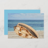 Carte Plat Anniversaire de Shell Sea Beach Ocean (Devant / Derrière)
