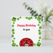 Carte Plat Anniversaire Ladybug (Debout devant)