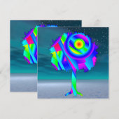 Carte Plat Arbre Arc-en-ciel (Devant / Derrière)