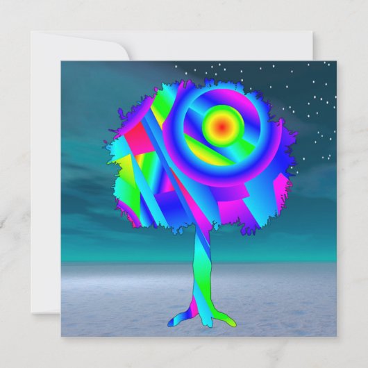 Carte Plat Arbre Arc-en-ciel (Devant)