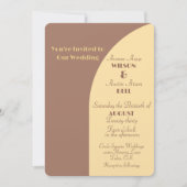 Carte Plat Arrondie Mocha Mousse faire-part de mar (Devant)