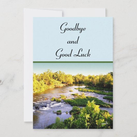 Carte plat au revoir et à la chance (Devant)