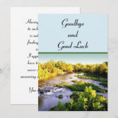 Carte plat au revoir et à la chance (Devant / Derrière)