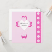 Carte Plat Blessé Merci Baptême (Devant/Arrière en situation)