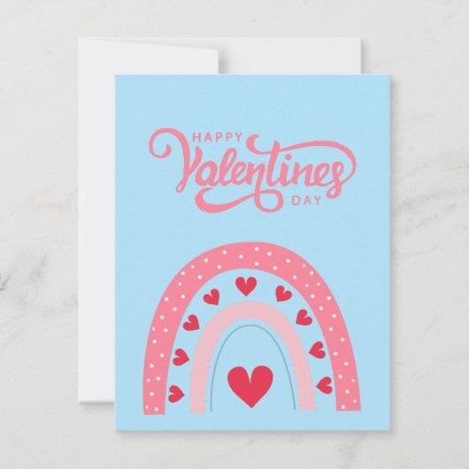 Carte Plat Boho Rainbow Valentines (Devant)