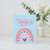 Carte Plat Boho Rainbow Valentines (Debout devant)