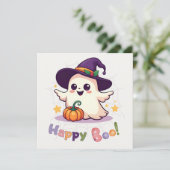 Carte Plat Boo Cute Ghost (Debout devant)