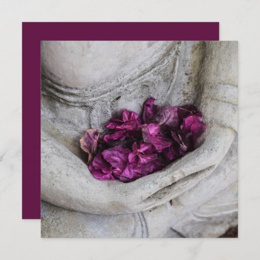 CARTE PLAT : BOUDDHA + BLOSOMS (Devant / Derrière)