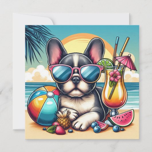 Carte Plat Bulldog française (Devant)