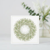 Carte plat Carré 5,25 pouces ROSEMAIRE WREATH (Debout devant)