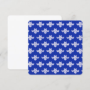Carte plat Carré 5,25 pouces SCANDIA BLUE KNIT