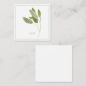 Carte plat Carré de 2,5 po à prix doux (Devant / Derrière)