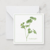 Carte plat Carré de 2,5 pouces FRAÎCHE PARSLEY (Devant)