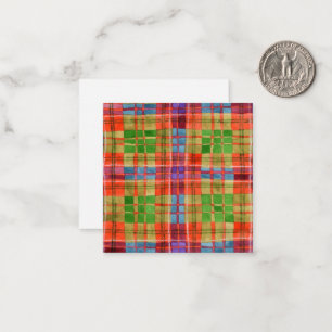 Carte plat Carré MAC RAE TARTAN 2,5 pouces