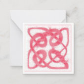 Carte plat Carré rose CELTIC KNOT 2,5 pouces (Devant)