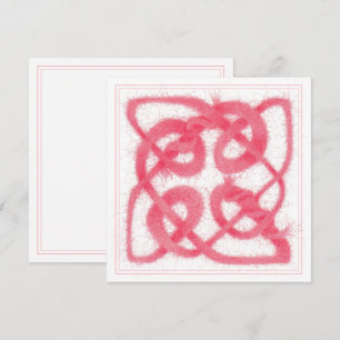 Carte plat Carré rose CELTIC KNOT 5,25 pouces