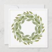 Carte plat Carré SAGE WREATH 5,25 pouces (Devant)