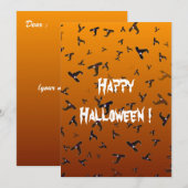 Carte Plat Casquette Halloween Witch (Devant / Derrière)