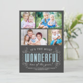 Carte Plat Chalkboard Holiday 4 Photos (Debout devant)