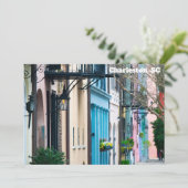 Carte Plat Charleston South Carolina Rainbow Row (Debout devant)