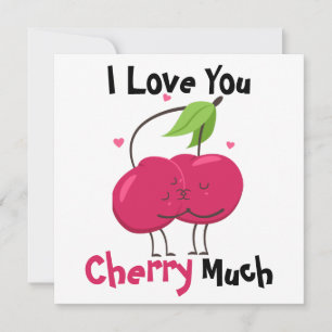 Carte plat Cherry Love Pun