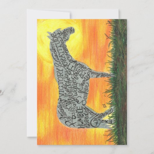 Carte Plat Cheval Coucher De Soleil Par Sherry Jar (Devant)