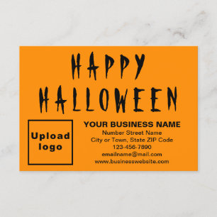 Carte Plat couleur orange petit Halloween d'affair