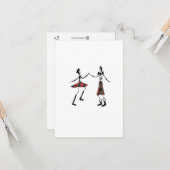 Carte Plat Couple Dancing (Devant/Arrière en situation)
