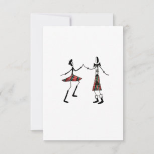 Carte plat couple danse