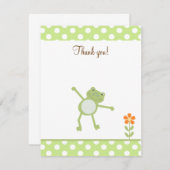 Carte plat Cute Leapfrog Leap Froggy Merci (Devant / Derrière)