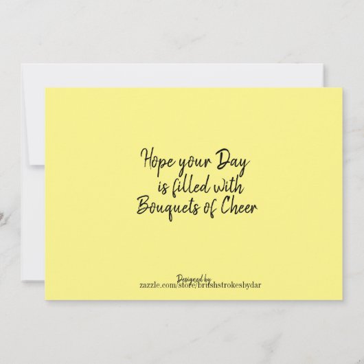 Carte plat Daisy Bright anniversaire (Dos)