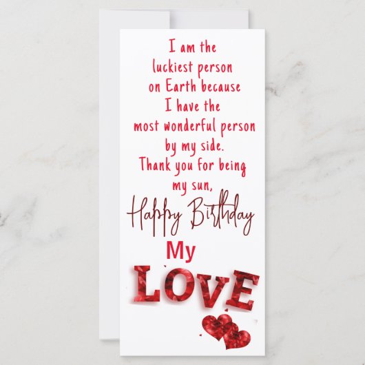 Carte plat d'anniversaire (Devant)