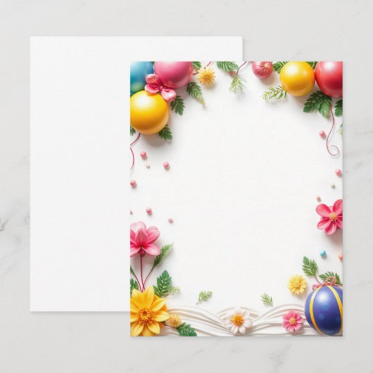 Carte plat d'anniversaire (Devant / Derrière)