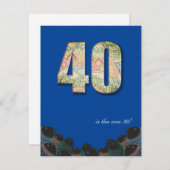 Carte plat de 40e anniversaire (Devant / Derrière)