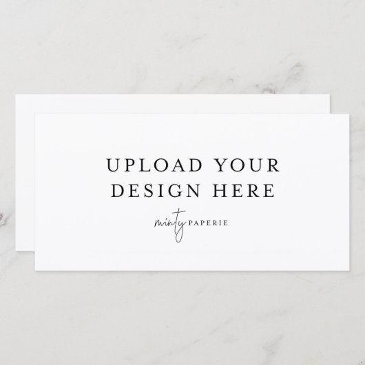 Carte plat de 4 po x 8 po - Paysage (Devant / Derrière)