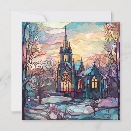 Carte Plat De L'Église En Verre Tiré (Vierge Derri (Devant)