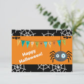 Carte plat de l'Halloween Trick ou Treat Spider (Debout devant)