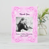 Carte Plat de Merci Abstrait de bordure violet (Debout devant)