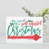 Carte plat de Noël bien ajustée (Debout devant)