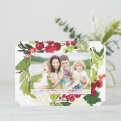 Carte Plat de Noël Botanique (Debout devant)