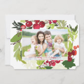 Carte Plat de Noël Botanique (Devant)