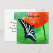 Carte Plat de voeux d'anniversaire (Devant / Derrière)