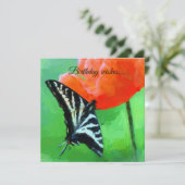 Carte Plat de voeux d'anniversaire (Debout devant)