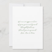 Carte plat du Merci à ananas (Dos)