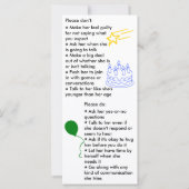 Carte Plat Enfant Mutisme Sélectif (Dos)